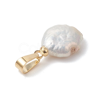 Natural Keshi Pearl Pendants PALLOY-JF04999-1