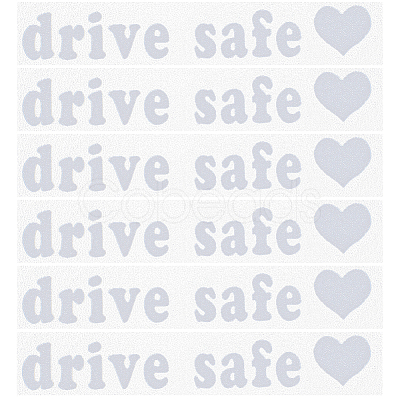 Laser PVC Drive Safe Self Adhesive Car Stickers STIC-WH0013-09A-1