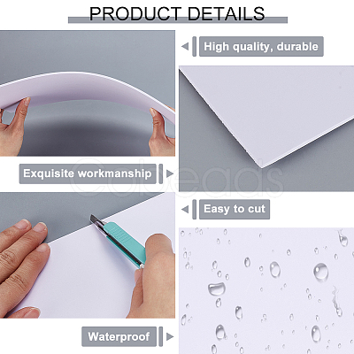 Square PVC Foam Board LS-AJEW-WH0348-588-1
