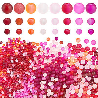 1880Pcs 24 Colors Transparent Glass Beads GLAA-PH0004-50-1