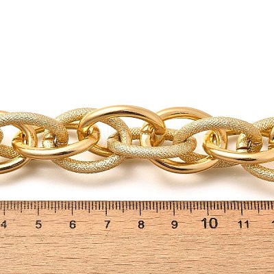 Punk & Hiphop Style Alloy Rolo Chains Link Bracelets for Women Men LS-BJEW-K270-01G-1