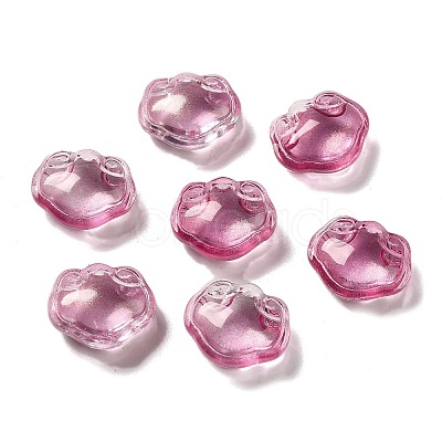 Transparent Glass Pendants GLAA-D025-08H-1