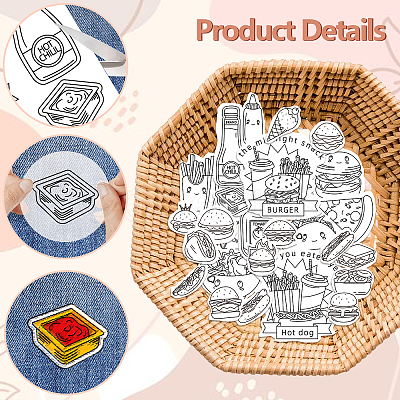 4 Sheets 11.6x8.2 Inch Stick and Stitch Embroidery Patterns DIY-WH0455-176-1