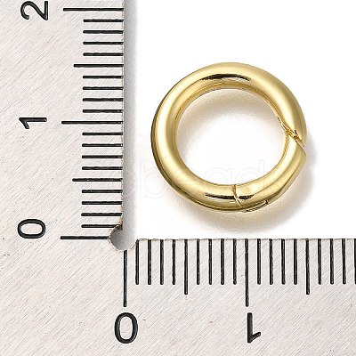 Rack Plating Brass Spring Gate Rings KK-I720-05G-1