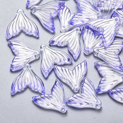 Transparent Spray Painted Glass Pendants GLAA-S190-009A-01-1