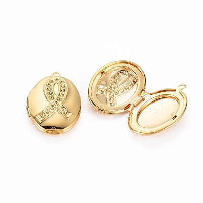 Brass Locket Pendants KK-S356-749-1