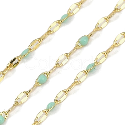 Rack Plating Brass Dapped Chains AJEW-Q153-02G-11-1