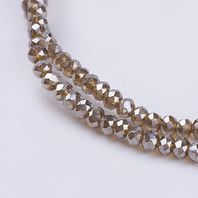 Electroplate Glass Beads Strands GLAA-F078-FP05-1