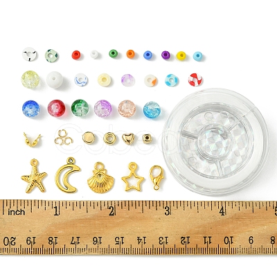DIY Alloy & Polymer Clay & Glass Earring/Bracelets Jewelry Making Kits DIY-FS0007-29-1