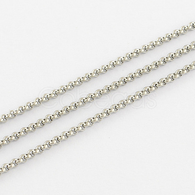 Tarnish Resistant Unwelded 304 Stainless Steel Rolo Chains CHS-R006-3mm-02-1