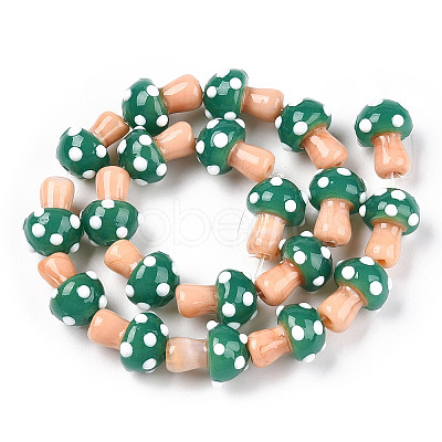 Handmade Lampwork Beads Strands X-LAMP-N024-09E-1