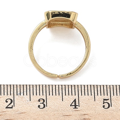 Brass Micro Pave Cubic Zirconia Cuff Rings RJEW-H256-12G-1