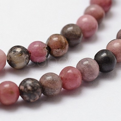 Natural Rhodonite Beads Strands X-G-D840-59-4mm-1