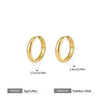 304 Stainless Steel Huggie Hoop Earrings QV2098-1-1