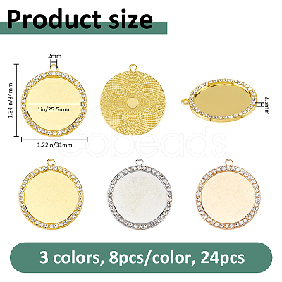 Alloy Pendant Cabochon Settings FIND-FH0017-17A-1