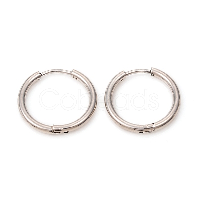 Tarnish Resistant 201 Stainless Steel Huggie Hoop Earrings LS-EJEW-L250-01J-P-1