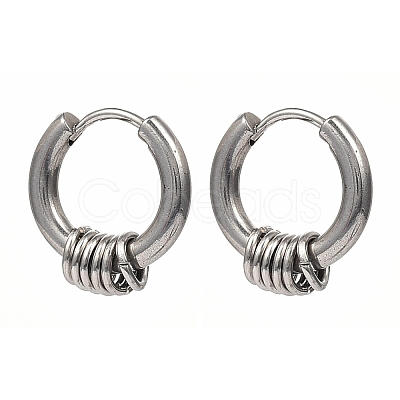 Tarnish Resistant 304 Stainless Steel Huggie Hoop Earrings EJEW-JE04192-02-1