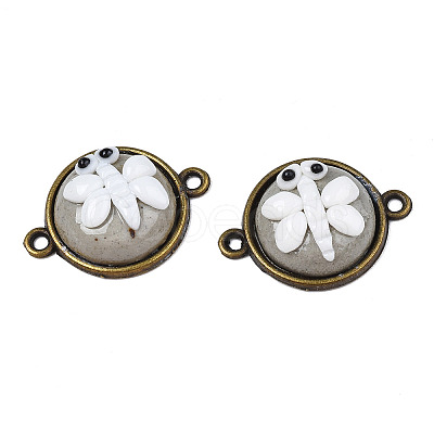 Handmade Porcelain Connector Charms PORC-N004-148-1
