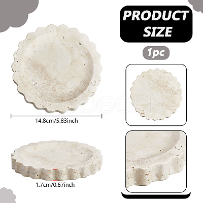 Natural Marble Jewely Display Trays for Necklaces Bracelets Earrings Rings AJEW-WH0880-75B-1
