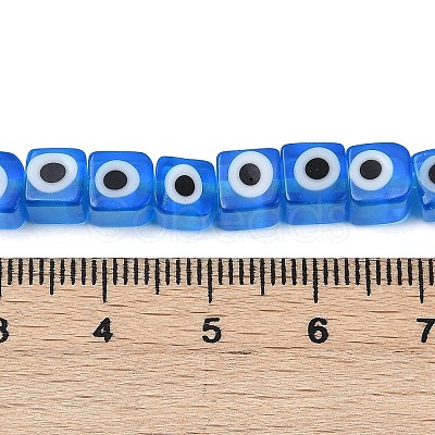 Handmade Evil Eye Lampwork Beads Strands LAMP-G166-16E-1