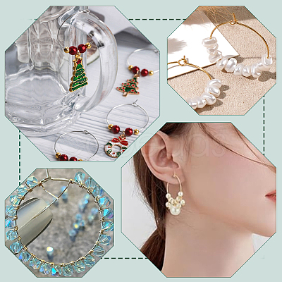 32Pcs 4 Sizes 2 Colors 316 Surgical Stainless Steel Wine Glass Charms Rings STAS-LP0001-02-1