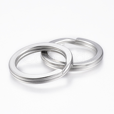 Tarnish Resistant 304 Stainless Steel Split Key Rings STAS-P177-1.6x23mm-P-1