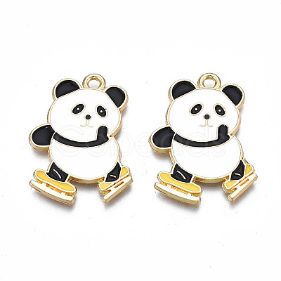 Rack Plating Alloy Enamel Pendants LS-ENAM-N055-043-1