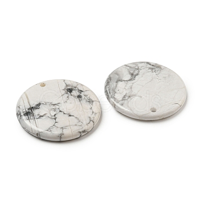 Natural Howlite Pendants G-B071-01D-1-1