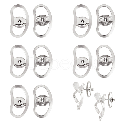 10Pcs Brass Ear Nuts KK-UN0004-78P-1