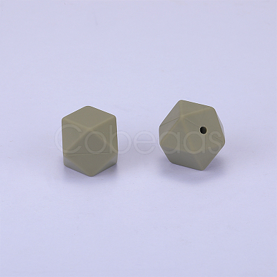 Hexagonal Silicone Focal Beads SI-JX0020A-113-1