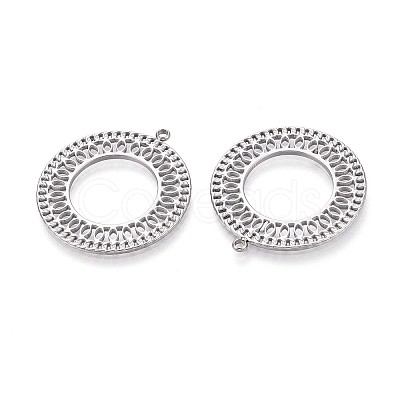 304 Stainless Steel Hollow Pendants STAS-T064-72P-1