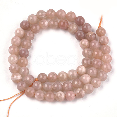 Natural Sunstone Beads Strands X-G-S333-6mm-019-1