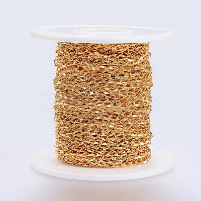 Handmade Ion Plating(IP) 304 Stainless Steel Twisted Chain Curb Chains CHS-H007-57B-1