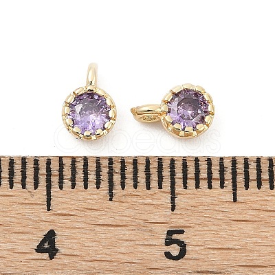 Brass Pave Cubic Zirconia Pendants KK-H204-03KCG-03-1
