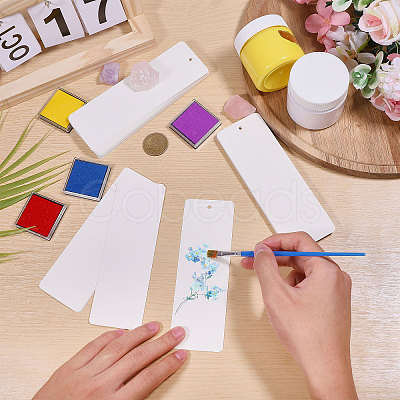 50Pcs Rectangle Paper Blank Card DIY-WH0591-322A-1