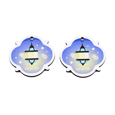 Single-Sided Printed Wood Pendants WOOD-N005-96-1