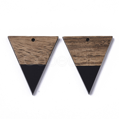 Resin & Walnut Wood Pendants X-RESI-T035-06C-1