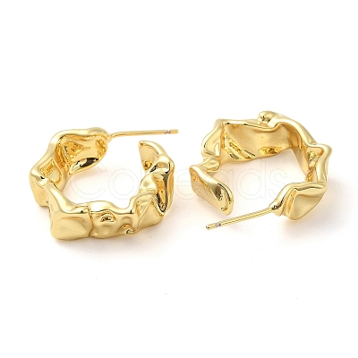 Rack Plating Brass Twist Round Stud Earrings EJEW-Q773-06G-1