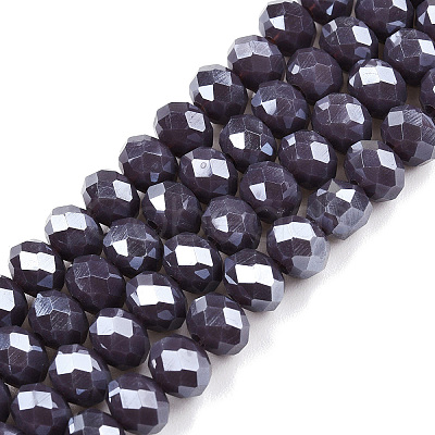 Electroplate Glass Beads Strands EGLA-A044-P6mm-A11-1