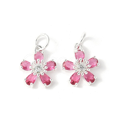 Brass Micro Pave Cubic Zirconia Pendants KK-U067-03S-06-1