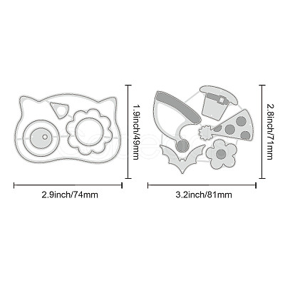 Carbon Steel Cutting Dies Stencils DIY-WH0263-0011-1