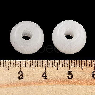 Natural White Jade European Beads G-C134-04C-1