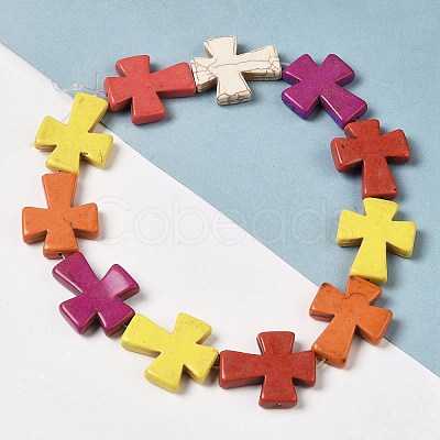 Synthetic Turquoise Dyed Beads Strands G-P507-21A-1