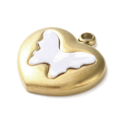 304 Stainless Steel Acrylic Pendants STAS-M091-02B-G-1