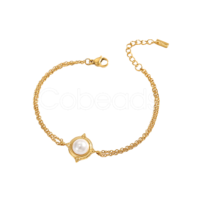 304 Stainless Steel Link Bracelets STAS-OY008-20G-1
