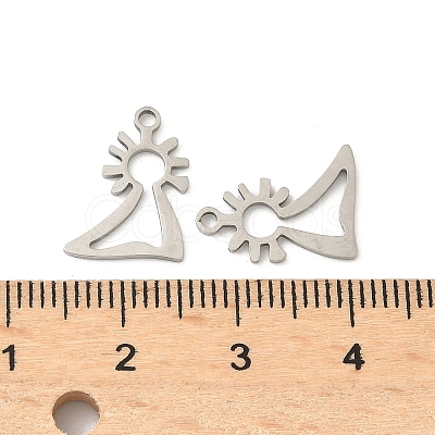 201 Stainless Steel Laser Cut Charms STAS-P428-10P-01-1