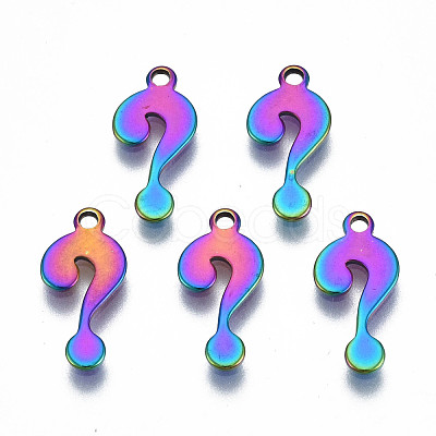 Ion Plating(IP) 201 Stainless Steel Charms STAS-S119-137-1