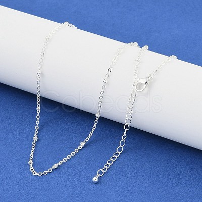 Brass Satellite Chains Necklaces NJEW-U008-04S-1