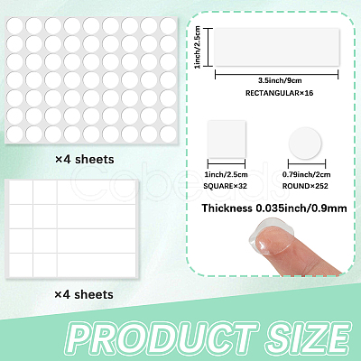 8 Sheets 2 Styles Double-Sided Adhesive Acrylic Sticker AJEW-CP0003-79-1