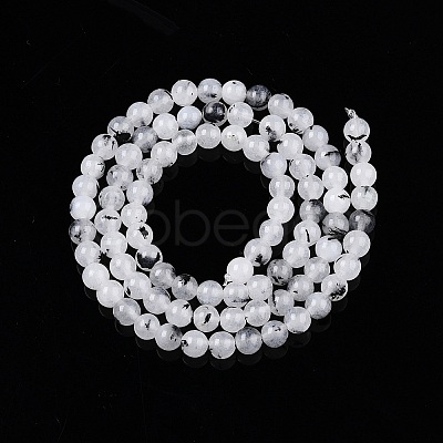 Dyed Natural White Jade Beads Strands G-T140-4mm-A02-1